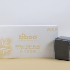 2 Ply Cocktail Napkin - Black x4000