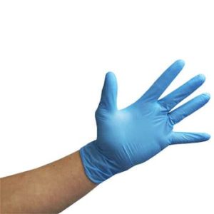 Blue Nitrile Powered Free Gloves x 200